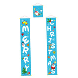 Maxbell Merry Christmas Porch Banner Christmas Outdoor Decoration  Blue