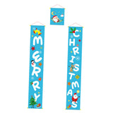 Maxbell Merry Christmas Porch Banner Christmas Outdoor Decoration  Blue