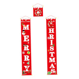 Maxbell Merry Christmas Porch Banner Christmas Outdoor Decoration  Red