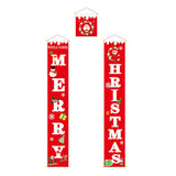 Maxbell Merry Christmas Porch Banner Christmas Outdoor Decoration  Red