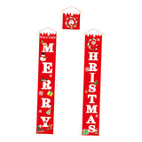 Maxbell Merry Christmas Porch Banner Christmas Outdoor Decoration  Red