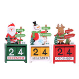 Maxbell Wooden Block Canlendar Tabletop Decoration Christmas Ornament  Santa Claus