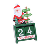 Maxbell Wooden Block Canlendar Tabletop Decoration Christmas Ornament  Santa Claus