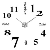 Maxbell Creative 3D DIY Wall Clock Decor Sticker Mirror for Home Office Decor Black