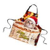 Maxbell Christmas Apron Unisex Kitchen Bib Apron Adjustable Neck Cooking CA5381R