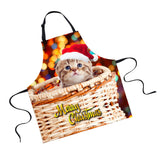 Maxbell Christmas Apron Unisex Kitchen Bib Apron Adjustable Neck Cooking CA5381R