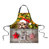 Maxbell Christmas Apron Unisex Kitchen Bib Apron Adjustable Neck Cooking CA5375R