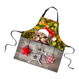 Maxbell Christmas Apron Unisex Kitchen Bib Apron Adjustable Neck Cooking CA5375R