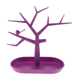 Maxbell Bird Tree Jewelry Earrings Ring Bracelet Display Stand Holder Rack Purple