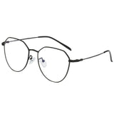 Maxbell Fashion Metal Frame Full Rim Eyeglasses Anti-Radition Glasses Black