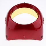 Maxbell 7" Motorcycle Headlight Fairing Screen Cover Cafe Racer Red + Yellow