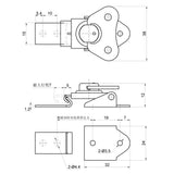 Maxbell Stainless Steel Swivel  Lock Eye Hasp Latch Boat Marine Yacht Hardware