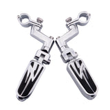 Maxbell Motorcycle Front Folding Footpegs Pedals for Yamaha w/ 1" Engine Guard Frame