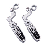 Maxbell Motorcycle Front Folding Footpegs Pedals for Yamaha w/ 1" Engine Guard Frame