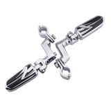 Maxbell Motorcycle Front Folding Footpegs Pedals for Yamaha w/ 1" Engine Guard Frame