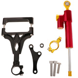 Maxbell Steering Damper Stabilizer Mounting for Kawasaki Z1000 Z750 Red + Black