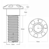 Maxbell M8x25mm Titanium Motorcycle Scooter Titanium Brake Disc Rotor Bolt Color 1