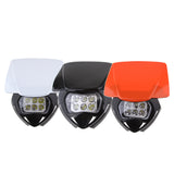 Maxbell Universal Motorcycle LED Headlight Headlamp for Enduro Dirt Bike Black