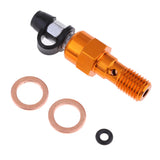 Maxbell Universal M10 Single Banjo Bolt Thread Bleeder Nipple Washers 1.25mm Orange