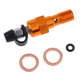 Maxbell Universal M10 Single Banjo Bolt Thread Bleeder Nipple Washers 1.25mm Orange