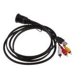 Maxbell Car Dashboard Flush Mount USB AUX to 3RCA Extension Lead Panel Cable 1m