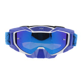 Maxbell Motorcycle Windproof Anti-Fog Dustproof Goggles Colorful Lens Blue