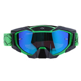 Maxbell Motorcycle Windproof Anti-Fog Dustproof Goggles Colorful Lens Green