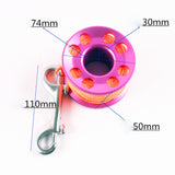 Maxbell Finger Reel Scuba Diving Line Reels with Double Ended Hook  Pink