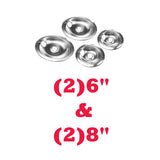 Maxbell Stove Drip Pans Replacement for Whirlpool etc, Two 190mm,Two 238mm