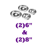 Maxbell Stove Drip Pans Replacement for Whirlpool etc, Two 190mm,Two 238mm
