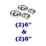 Maxbell Stove Drip Pans Replacement for Whirlpool etc, Two 190mm,Two 238mm