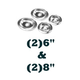 Maxbell Stove Drip Pans Replacement for Whirlpool etc, Two 190mm,Two 238mm