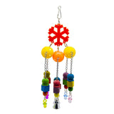 Maxbell Bird Swing Toys Colorful Ball Block Pet Bird Bite Chewing Toy Style_3