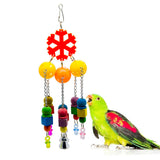 Maxbell Bird Swing Toys Colorful Ball Block Pet Bird Bite Chewing Toy Style_3