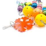 Maxbell Bird Swing Toys Colorful Ball Block Pet Bird Bite Chewing Toy Style_3