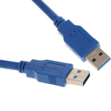 Maxbell USB 3.0 A to USB3.0 A Male to Male Cable Data Transfer Copy Cord OD5.5 100CM