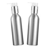 Maxbell 2x Empty Makeup Shampoo Pump Bottles Aluminum Cream Lotion Containers 150ml