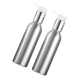 Maxbell 2x Empty Makeup Shampoo Pump Bottles Aluminum Cream Lotion Containers 150ml