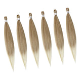 Maxbell 6 Pieces Pre Stretched Braiding Hair Hair Extension Braiding Hair Beige