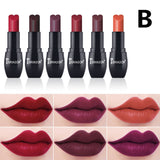 Maxbell 6 Colors Waterproof Long Lasting Velvet Matte Lipstick Moisturizing Lip Balm