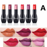 Maxbell 6 Colors Waterproof Long Lasting Velvet Matte Lipstick Moisturizing Lip Balm