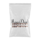 Maxbell 24pcs Women False Nail Art Tips Full Cover Press On Fake Nails Charms Mixed 1