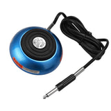 Maxbell Tattoo Foot Pedal Round Power Supply Switch Controller w/ Silicone Cord Blue