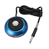 Maxbell Tattoo Foot Pedal Round Power Supply Switch Controller w/ Silicone Cord Blue