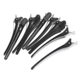 Maxbell 10pcs Duck Sectioning Clips Barber Curl Pin Clip Styling Tools Black