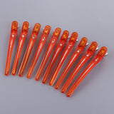 Maxbell 10pcs Duck Sectioning Clips Barber Curl Pin Clip Styling Tools Orange