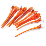 Maxbell 10pcs Duck Sectioning Clips Barber Curl Pin Clip Styling Tools Orange