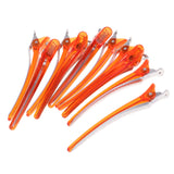 Maxbell 10pcs Duck Sectioning Clips Barber Curl Pin Clip Styling Tools Orange