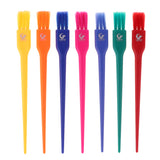 Maxbell 7pcs Salon Hair Dye Coloring Brushes Colorful DIY Highlight Tint Brush Comb S