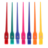 Maxbell 7pcs Salon Hair Dye Coloring Brushes Colorful DIY Highlight Tint Brush Comb S